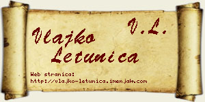 Vlajko Letunica vizit kartica